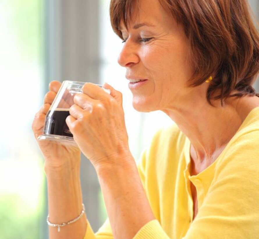 Handycup met dubbel handvat en deksel