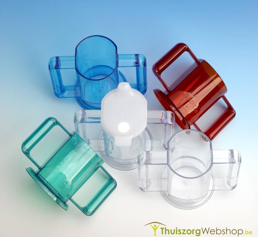 Handycup met dubbel handvat en deksel