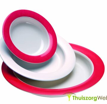 Asymmetrisch bord met opstaande rand