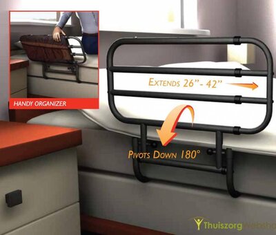 Bedleuning - lengte aanpasbaar en neerklapbaar