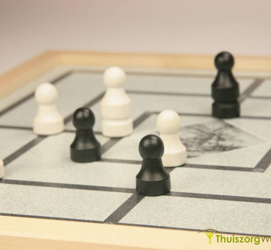 Vergroot damspel met pionnen - magnetisch