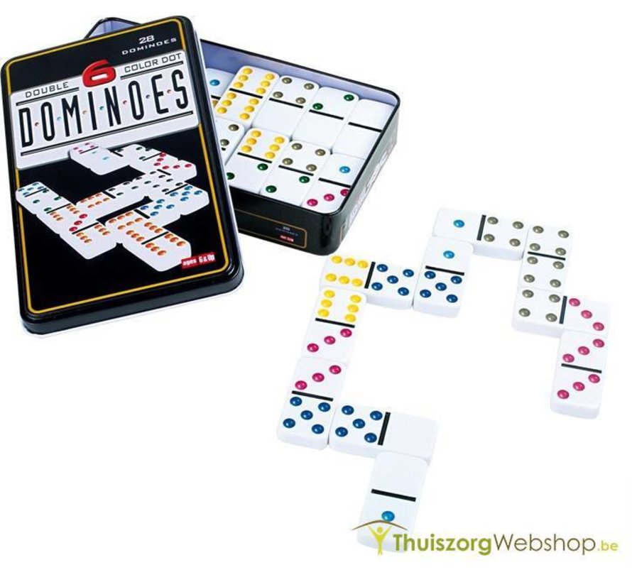 Domino vergroot en met kleurencodes