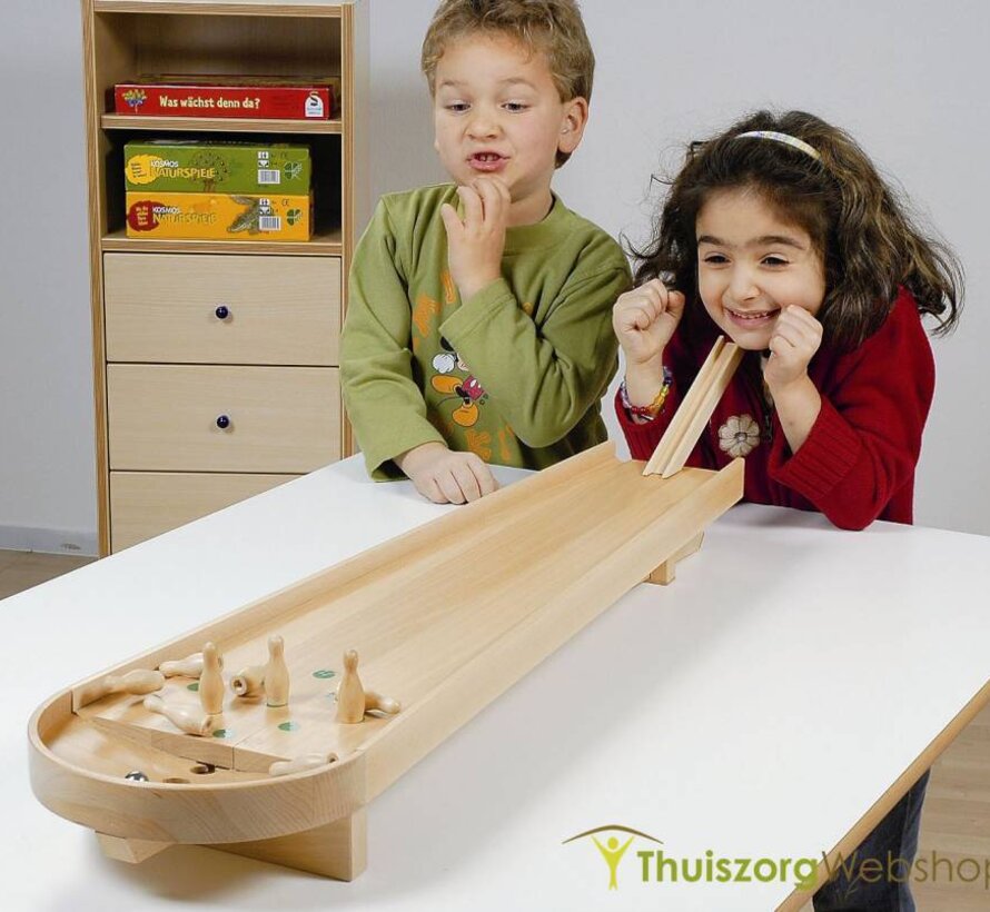 Houten tafelkegelspel compact