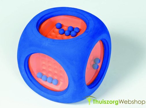 Wilde dobbelsteen voor beweging met bolletjes