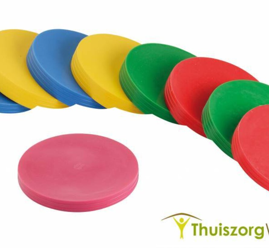 Werpschijven in rubber - Set van 9 stuks