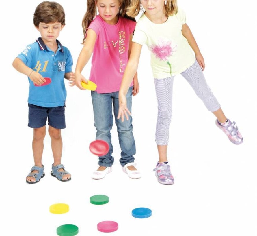 Werpschijven in rubber - Set van 9 stuks