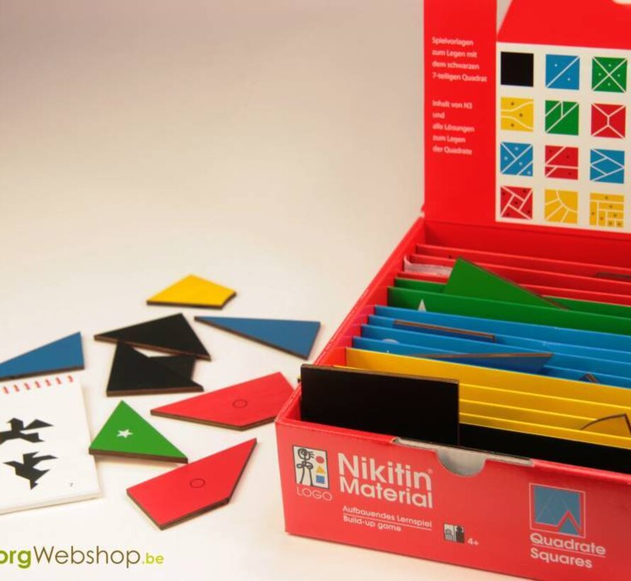Quadrate, eenvoudige tangram Nikitin N3