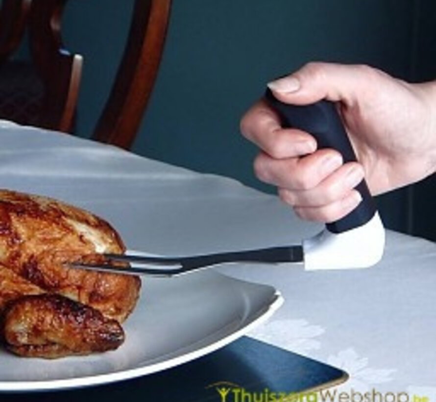 Vleesvork met gehoekt handvat