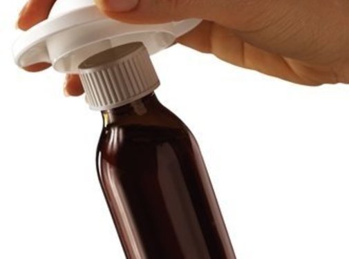 Opener voor flessen met veiligheidssluitingen