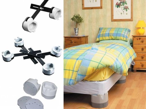 Gelinkte meubelverhogers in hoogte instelbaar