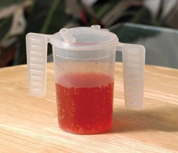 Beker met 2 vleugel handvatten en 2 drinktuitjes