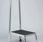 Opstapkrukje chrome 22,5 cm met lang handvat