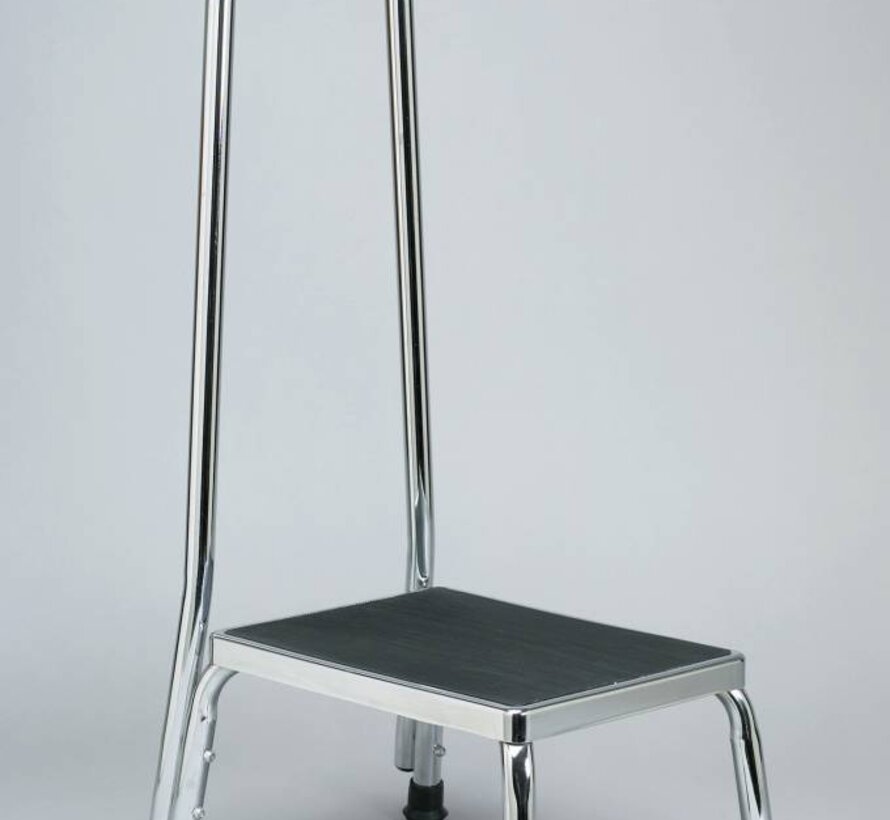 Opstapkrukje chrome 22,5 cm