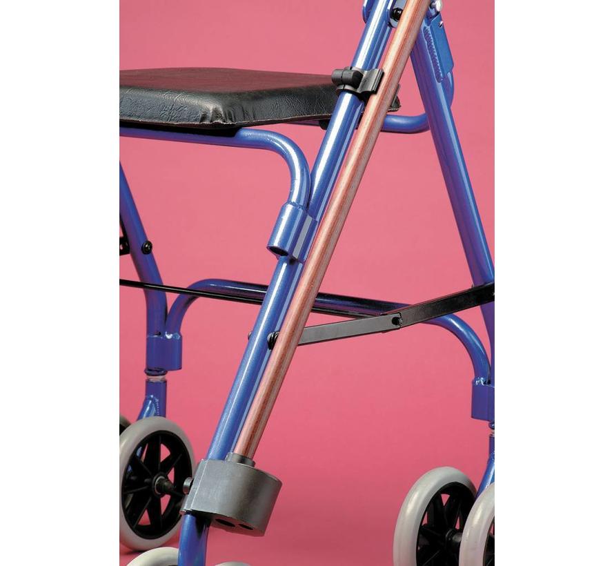 Stokhouder voor rolstoel of rollator