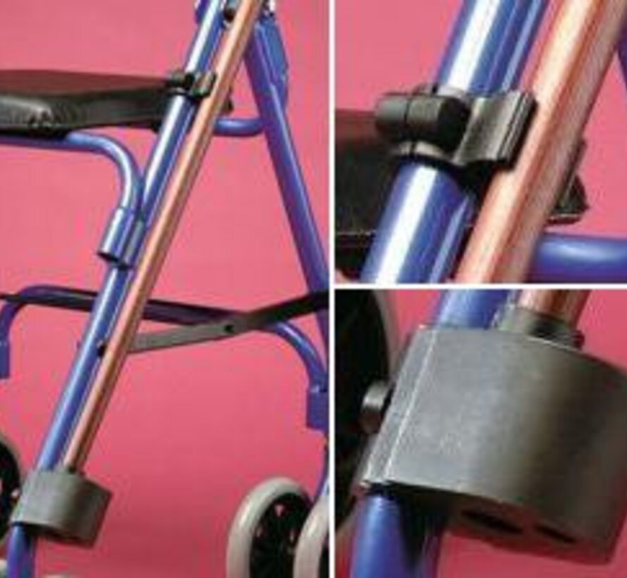 Stokhouder voor rolstoel of rollator