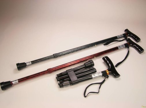 Wandelstok met houten handgreep Premium