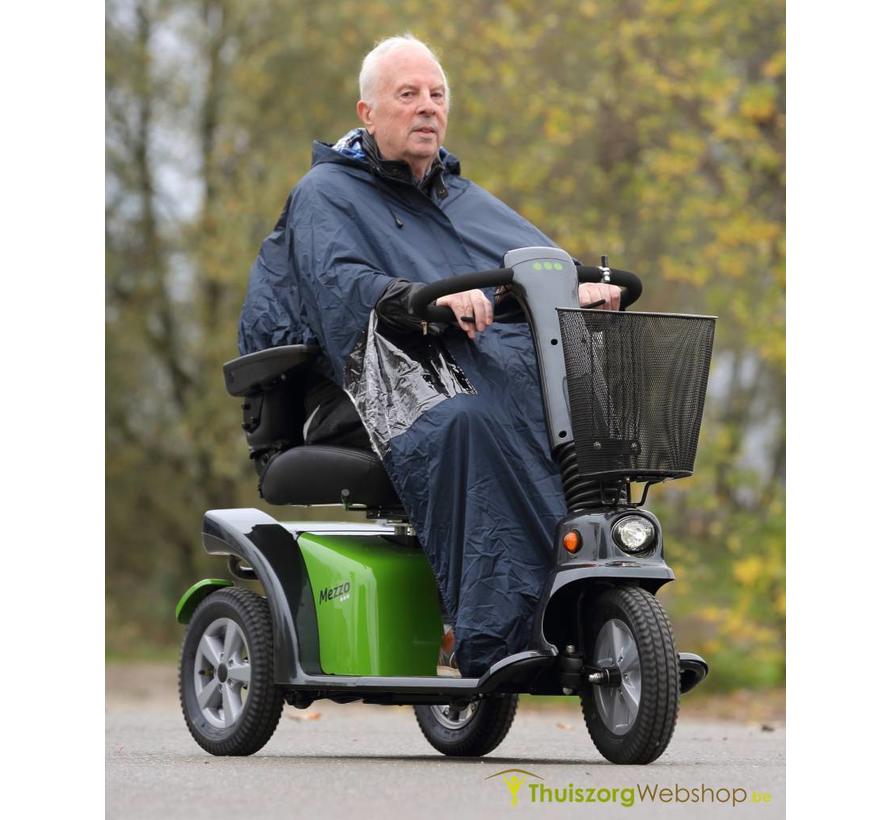 Volledige regenponcho voor scooter of elektrische rolstoel
