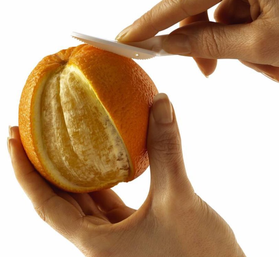 Ergonomische sinaasappelschiller