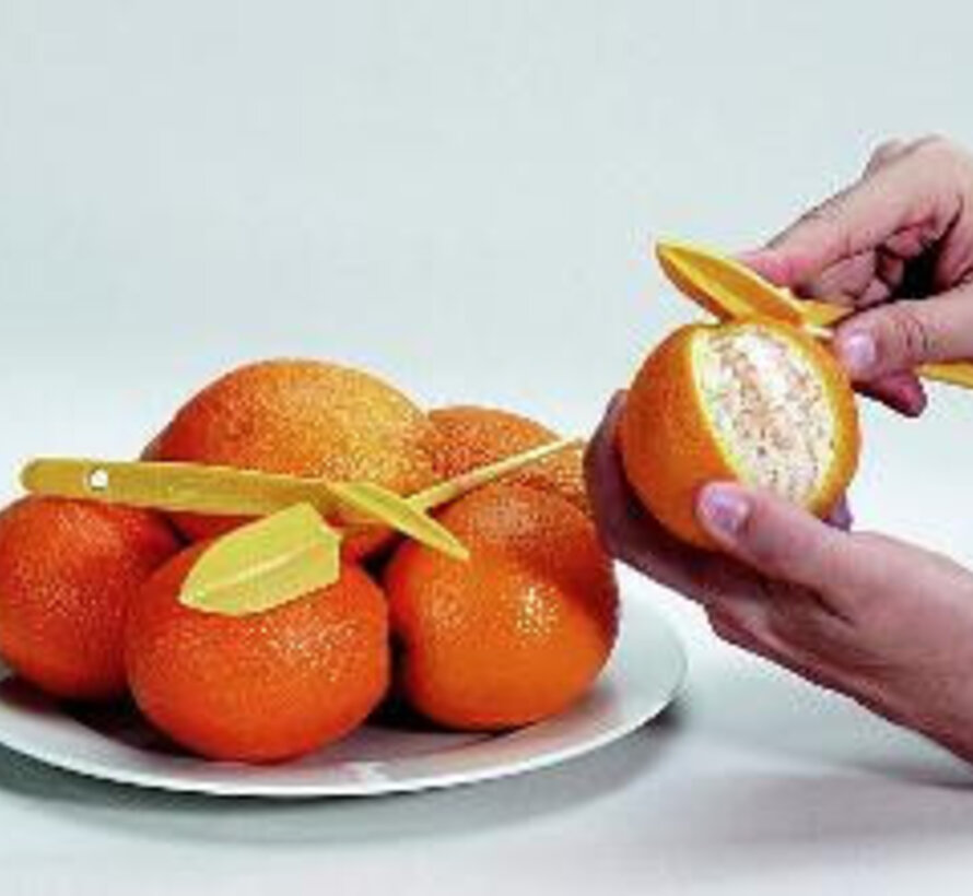 Ergonomische sinaasappelschiller