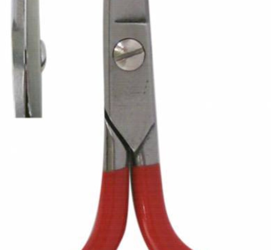 Gebogen schaar voor thermoplast