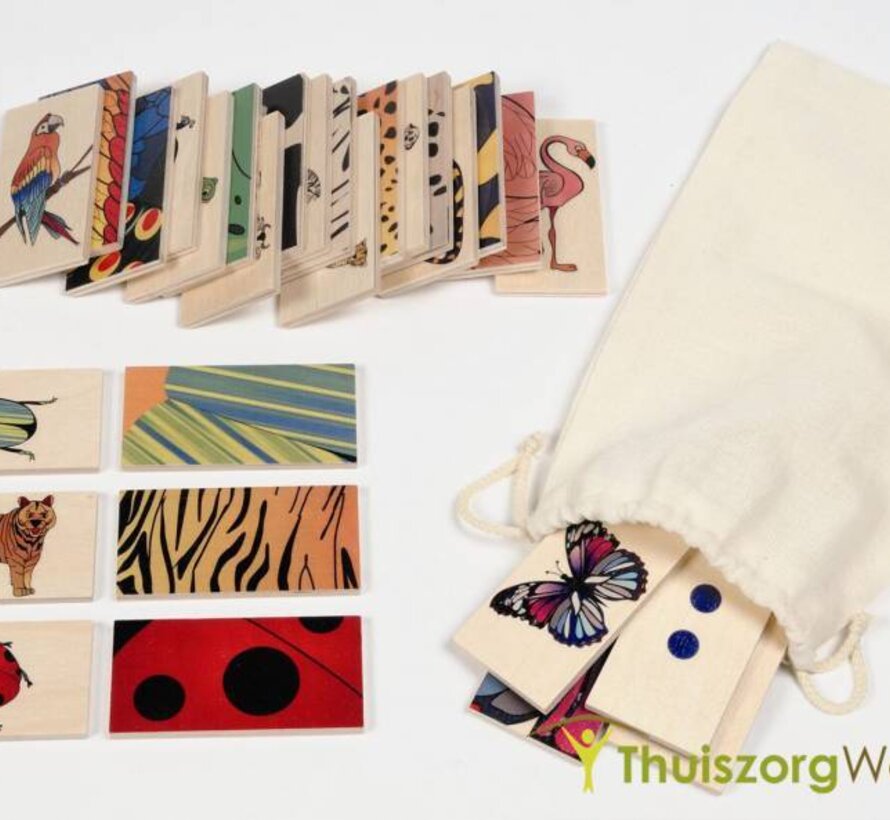 Figuur en achtergrond spel: thema dieren animaldress