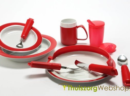 Rode eethulpmiddelenset voor Alzheimerpatiënt