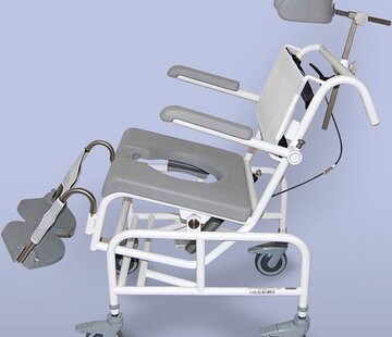 Hooglaag kantelbare po/douchestoel 2-gas-tip kind