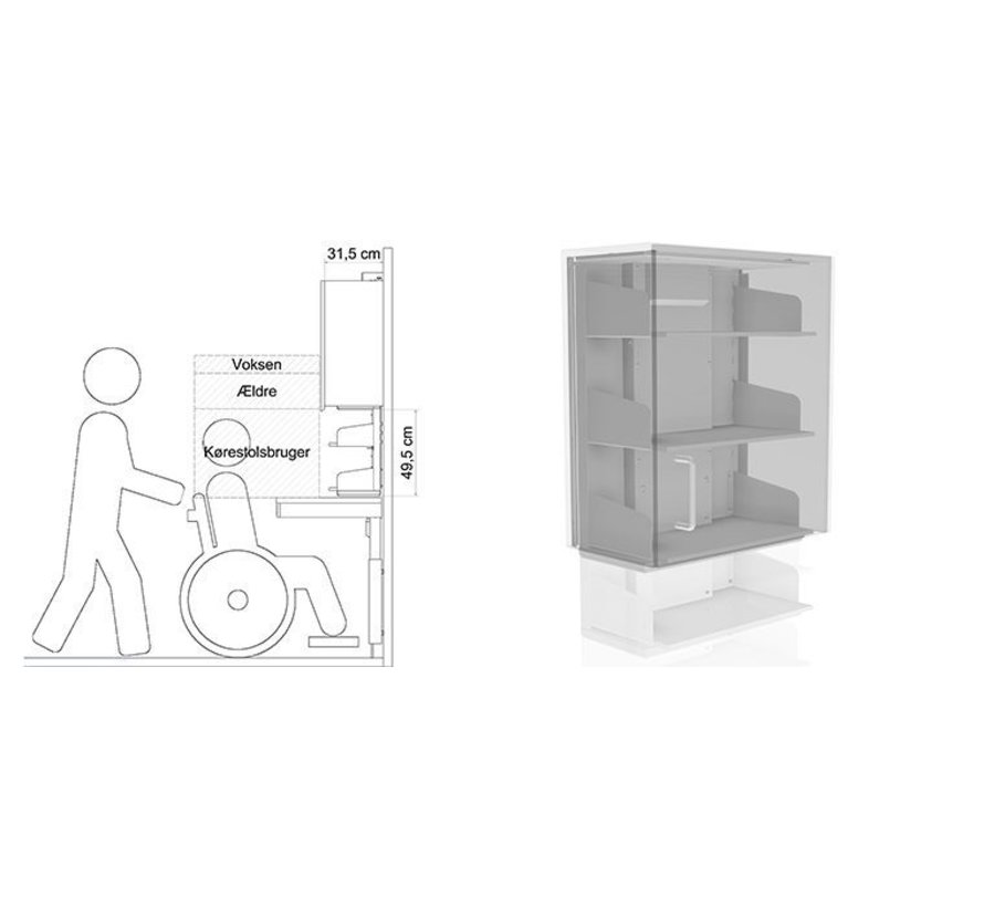 Verti-Inside Electric keukenframe voor bovenkasten, incl. veiligheid