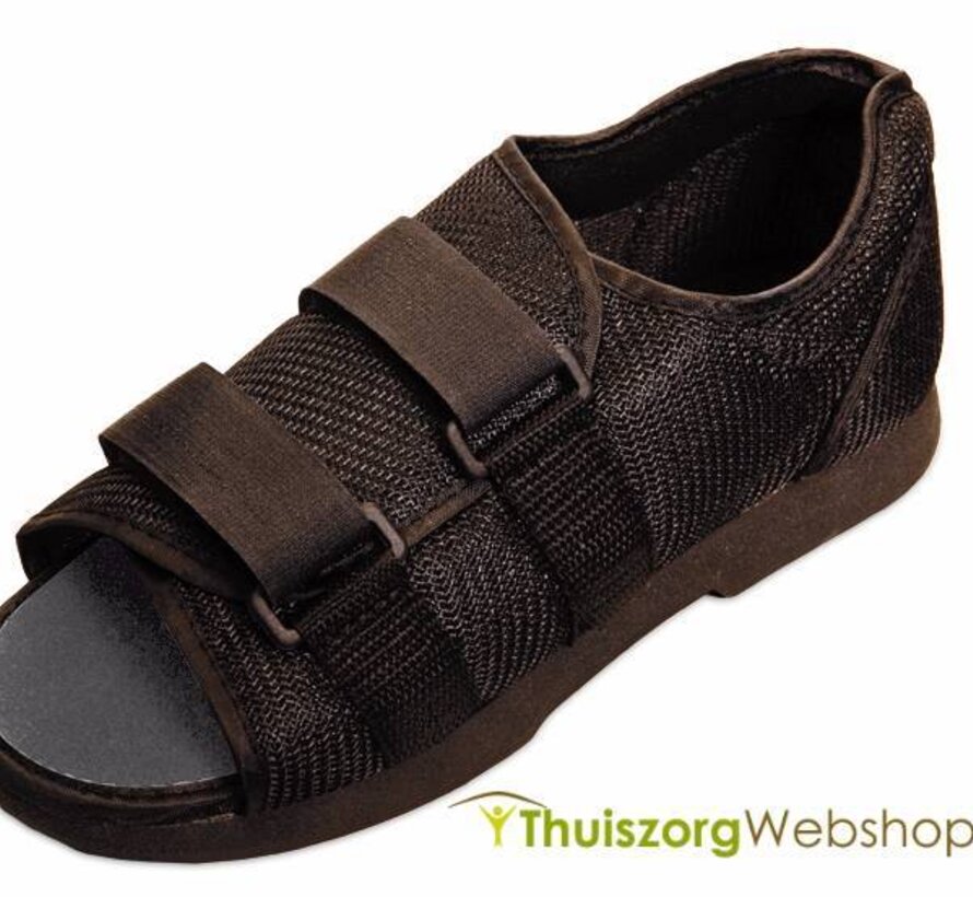 Zwarte nylon post-operatieve schoen