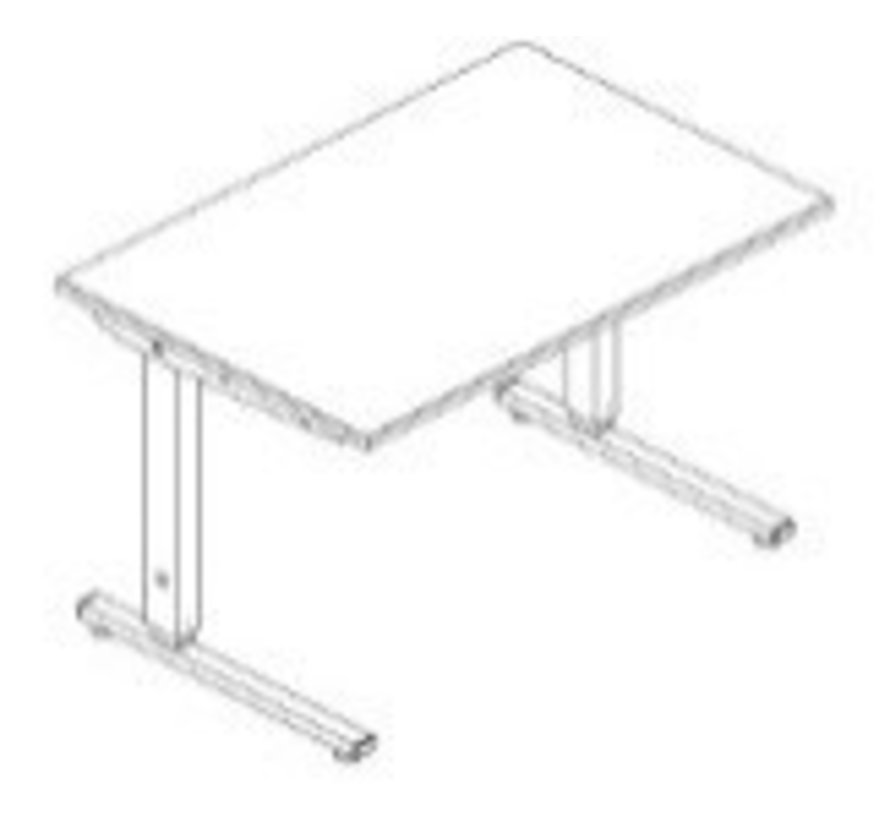 Hoog-laagtafel Ropox Ergobasic, hoogte 56-90 cm