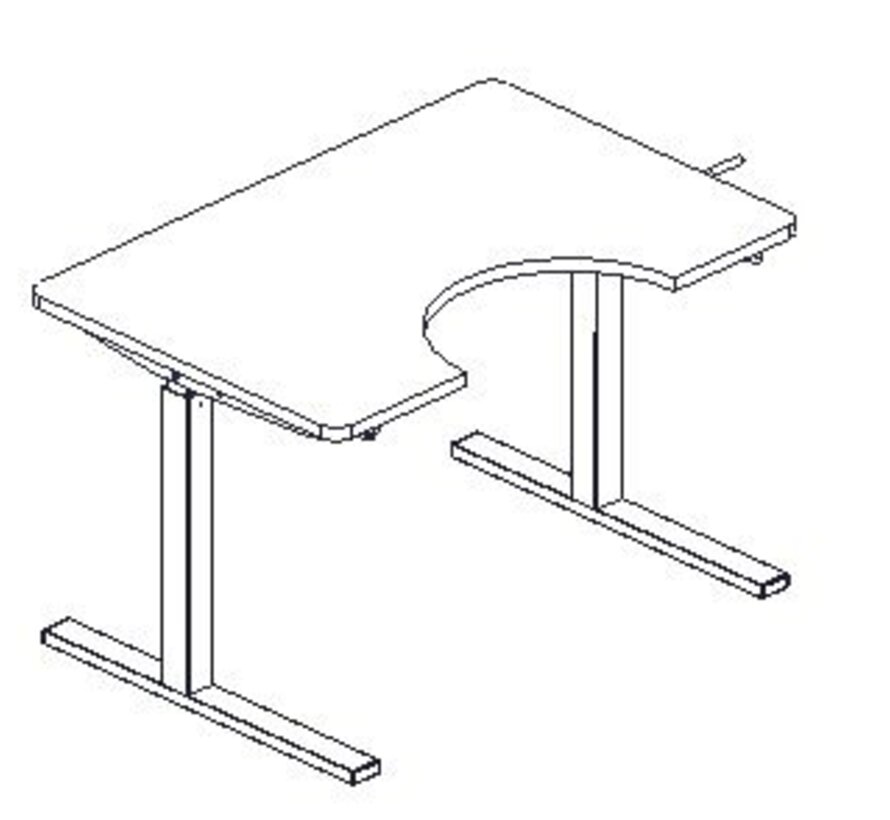 Hoog-laagtafel Ropox Ergobasic, hoogte 56-90 cm