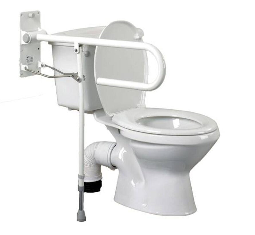 Opklapbare toiletbeugel met vloersteun