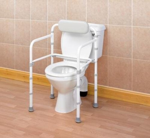 Toiletsteun met rugleuning uniframe, opvouwbaar