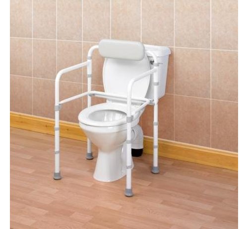 Toiletsteun met rugleuning uniframe, opvouwbaar