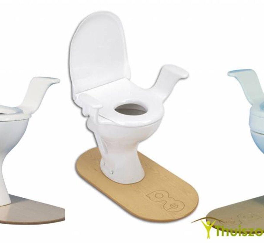 Toiletverhoger/verkleiner met armsteunen uit 1 stuk