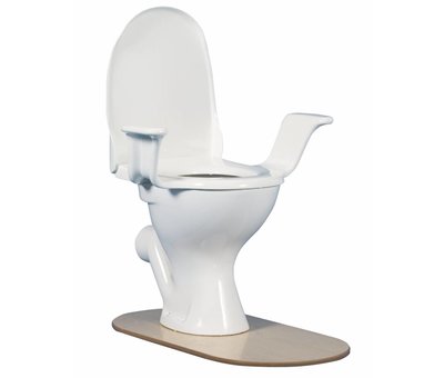 Toiletverhoger/verkleiner met armsteunen uit 1 stuk