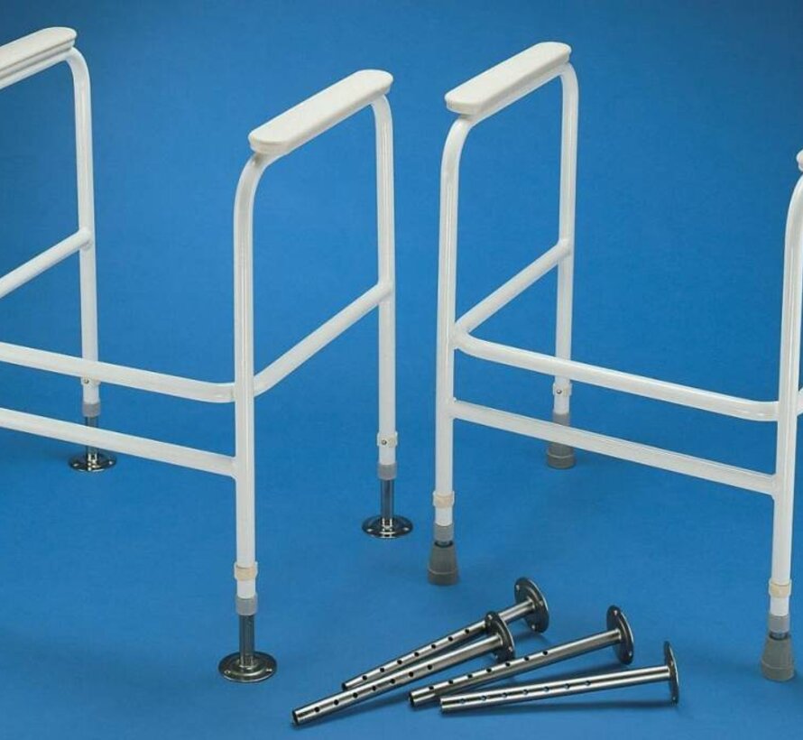 Toiletkader met vloerbevestiging tegen schuiven