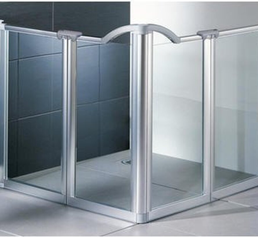 Douchescherm Evolution vrijstaand 3 delen