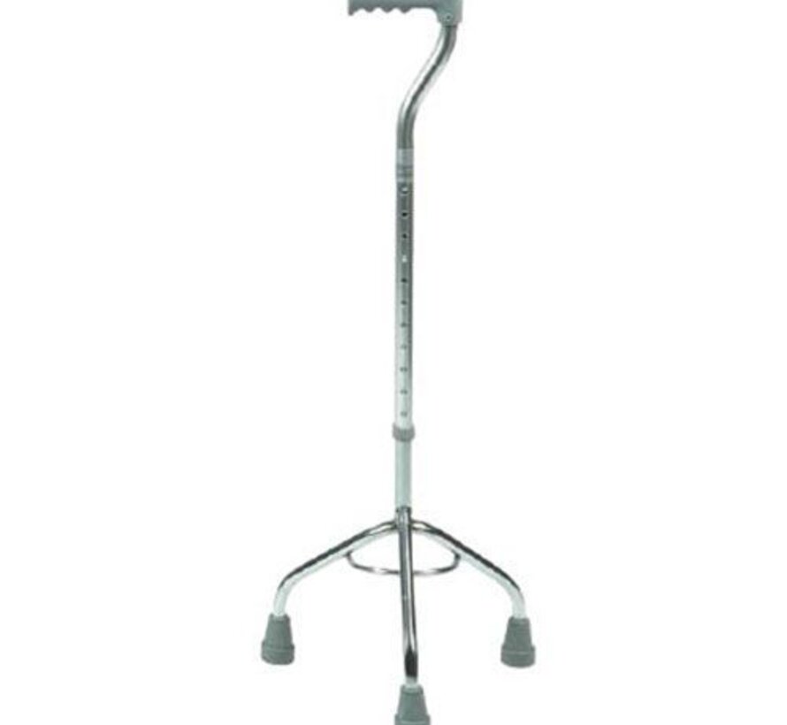 Wandelstok met bredere basis en 3 of 4 poten