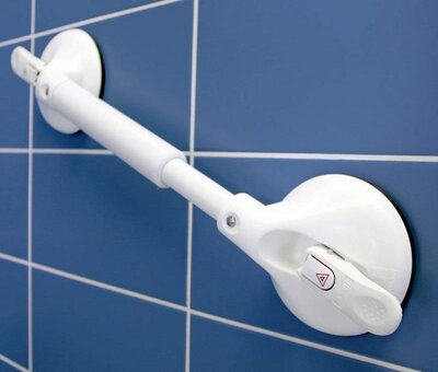 Uitschuifbare wandbeugel met zuignap