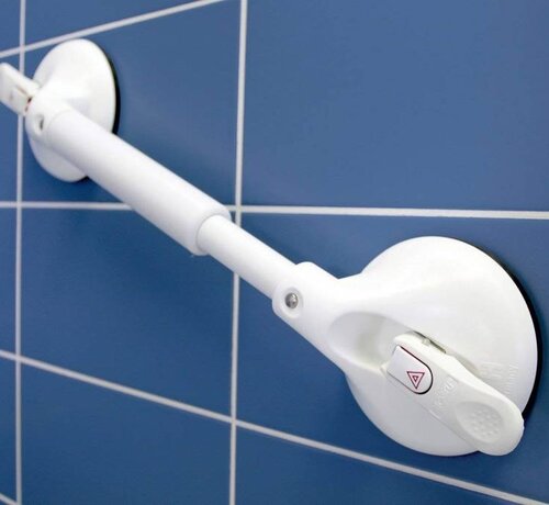 Uitschuifbare wandbeugel met zuignap