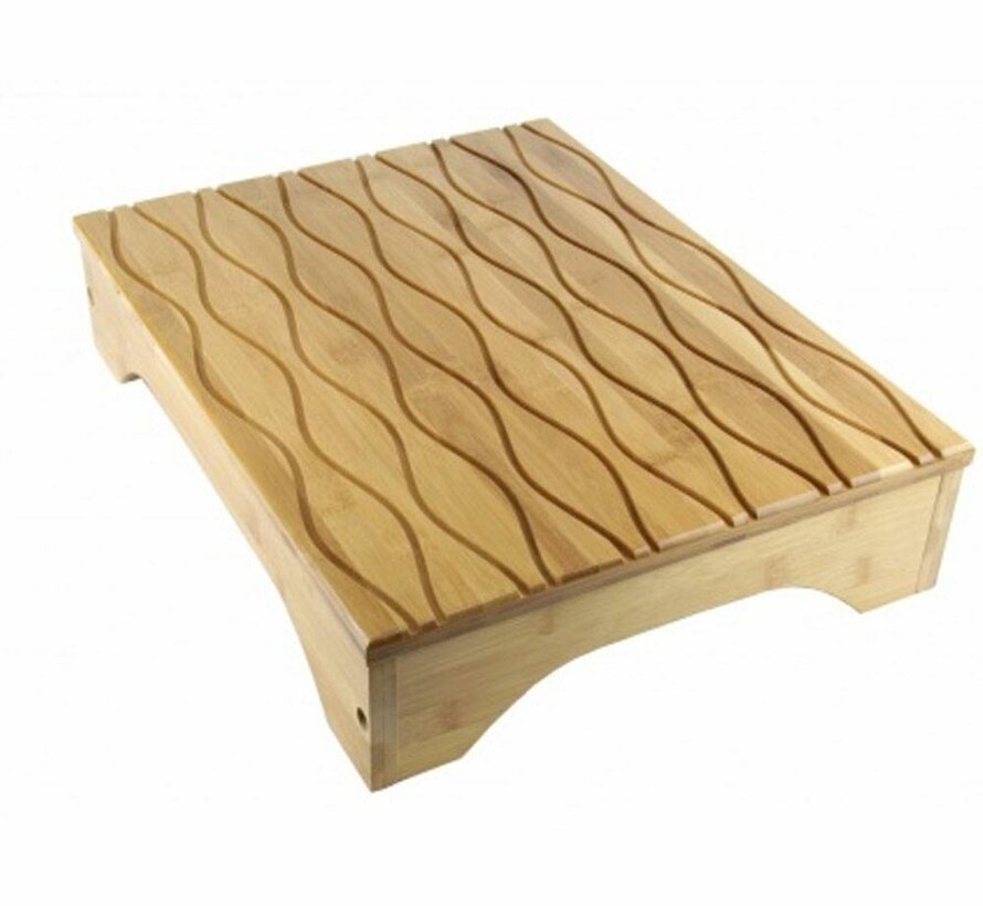 Anti-slip verhoogde opstapkruk in bamboe