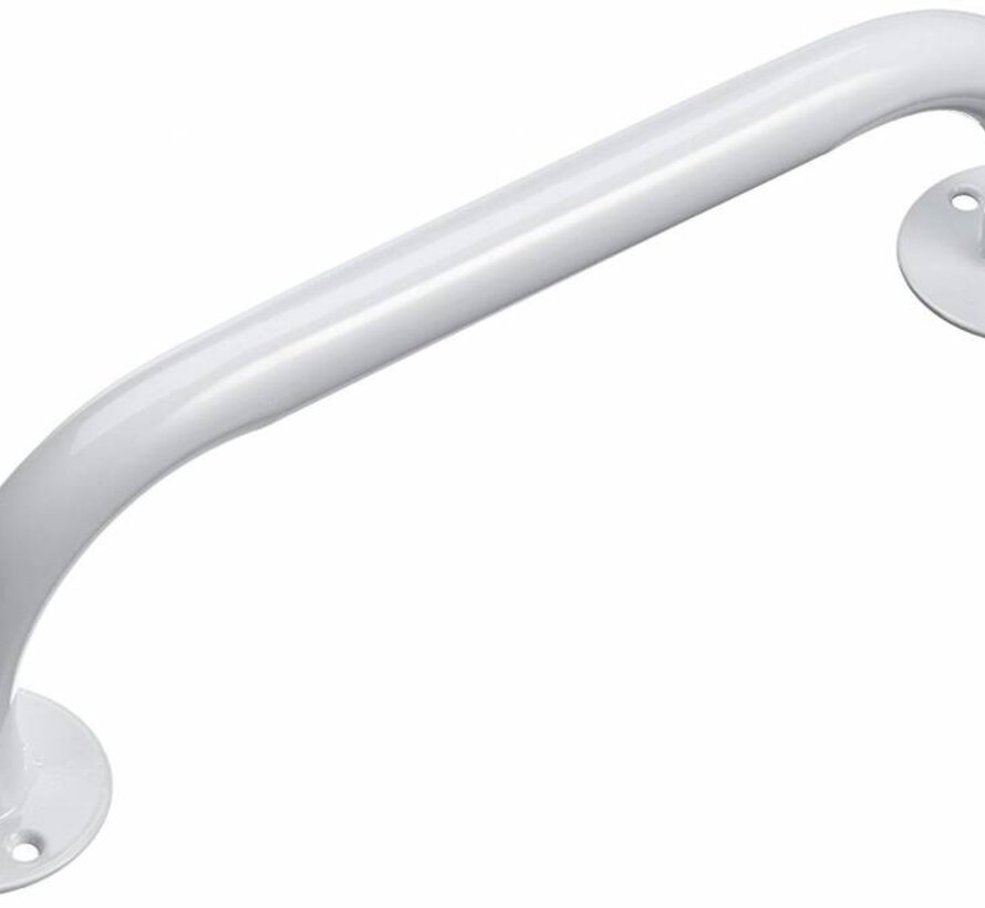 Stalen wandbeugel wit, hoog model