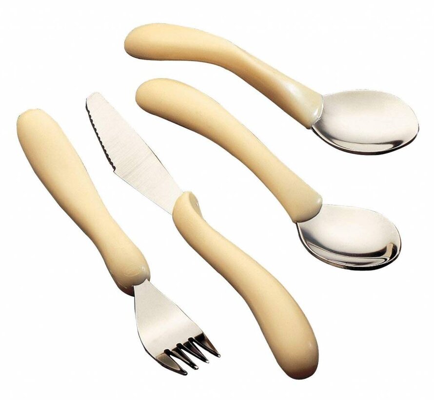 Aangepast bestek met anatomische handgreep