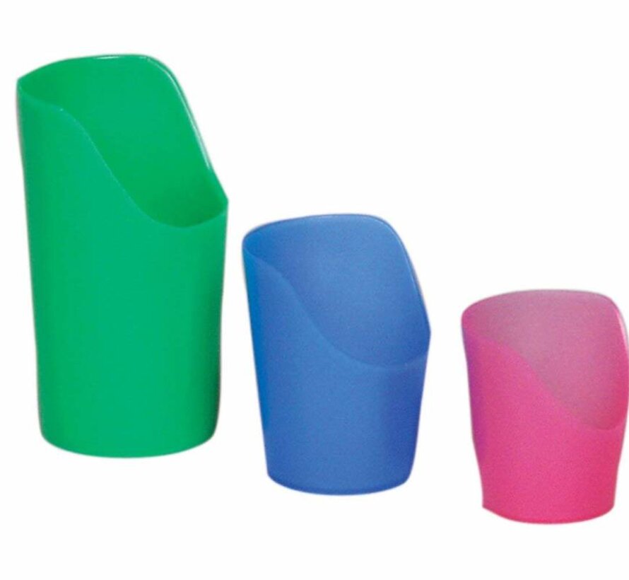 Flexibele beker met neusuitsparing