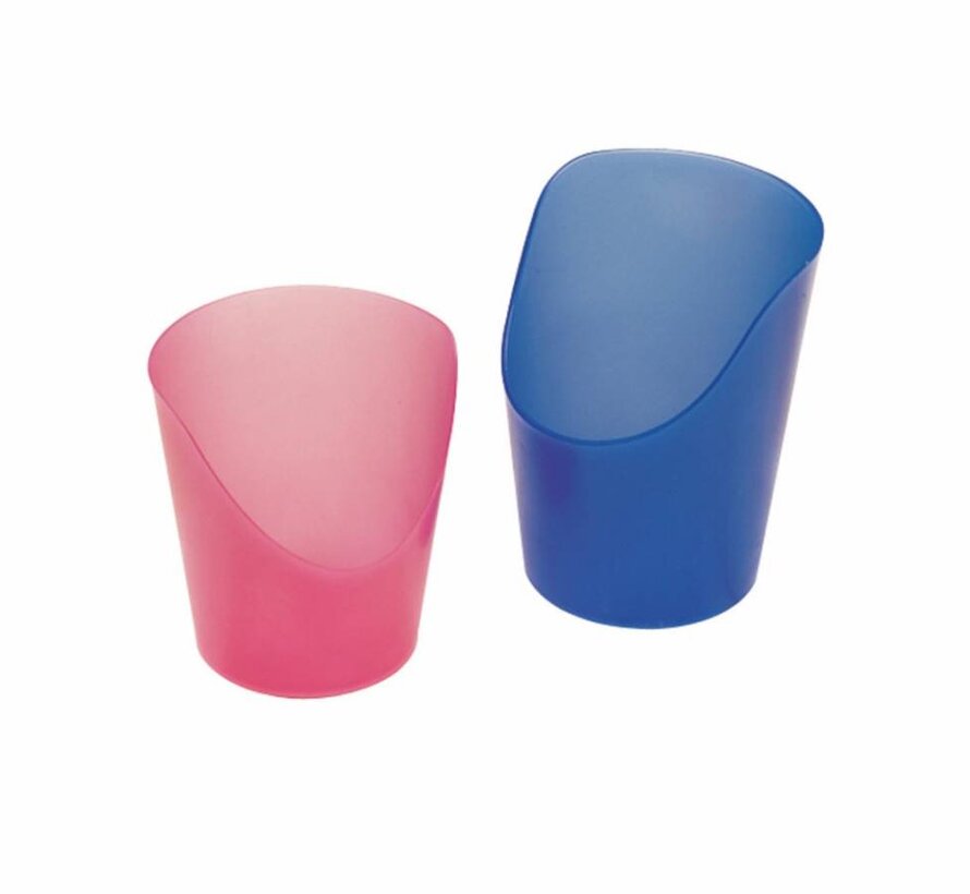 Flexibele beker met neusuitsparing