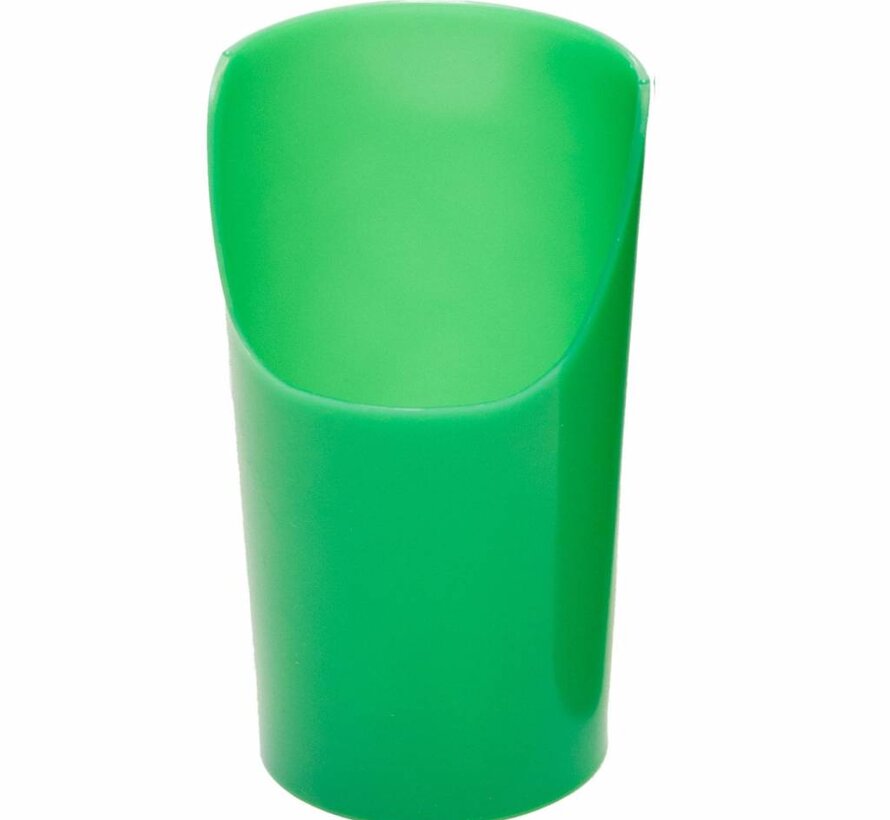 Flexibele beker met neusuitsparing