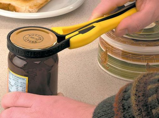 Potopener met aanspan gesp