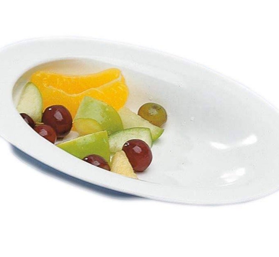 Ovalen bord met 1 hoge rand