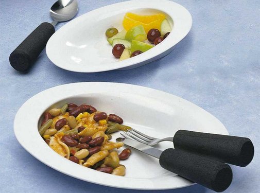 Ovalen bord met 1 hoge rand